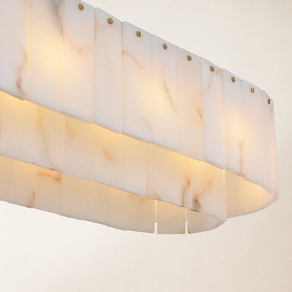 Sawyer Alabaster Rectangle Chandelier 102cm L