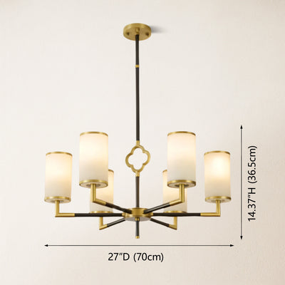 Moral Multi-layer Branda Alabaster Round chandelier 27"D#Finish_Gold