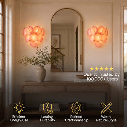 Auralis Pink Glass Disc Wall Sconce 15"W