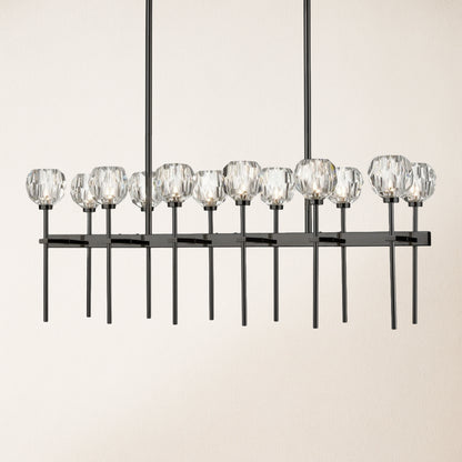 Parisian Crystal Double Linear Chandelier 122 cm L