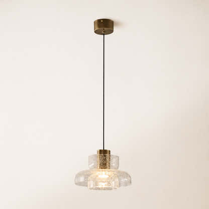 Zendria Crackle Glass Pendant Light