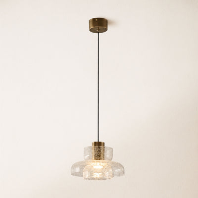 Zendria Crackle Glass Pendant Light