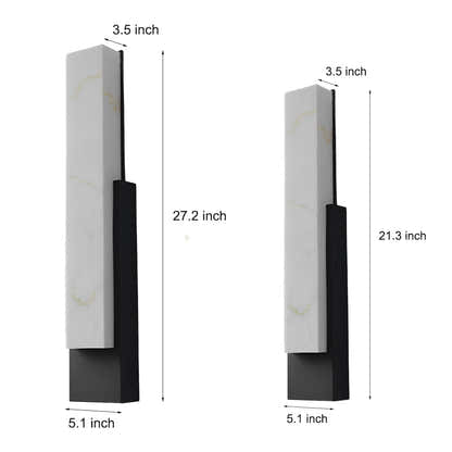 Obsidian Imitation Marble Shade Outdoor Wall Light