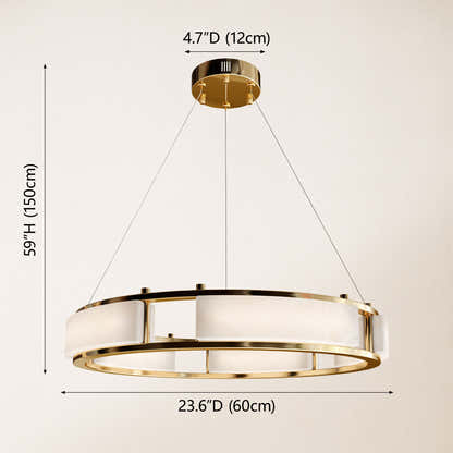 Serenique Qatar Alabaster Round Chandelier