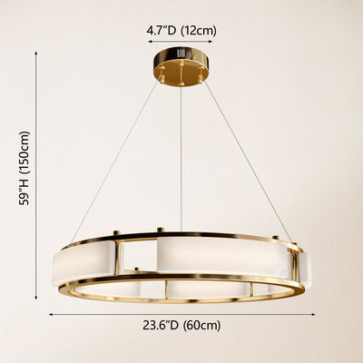 Serenique Qatar Alabaster Round Chandelier