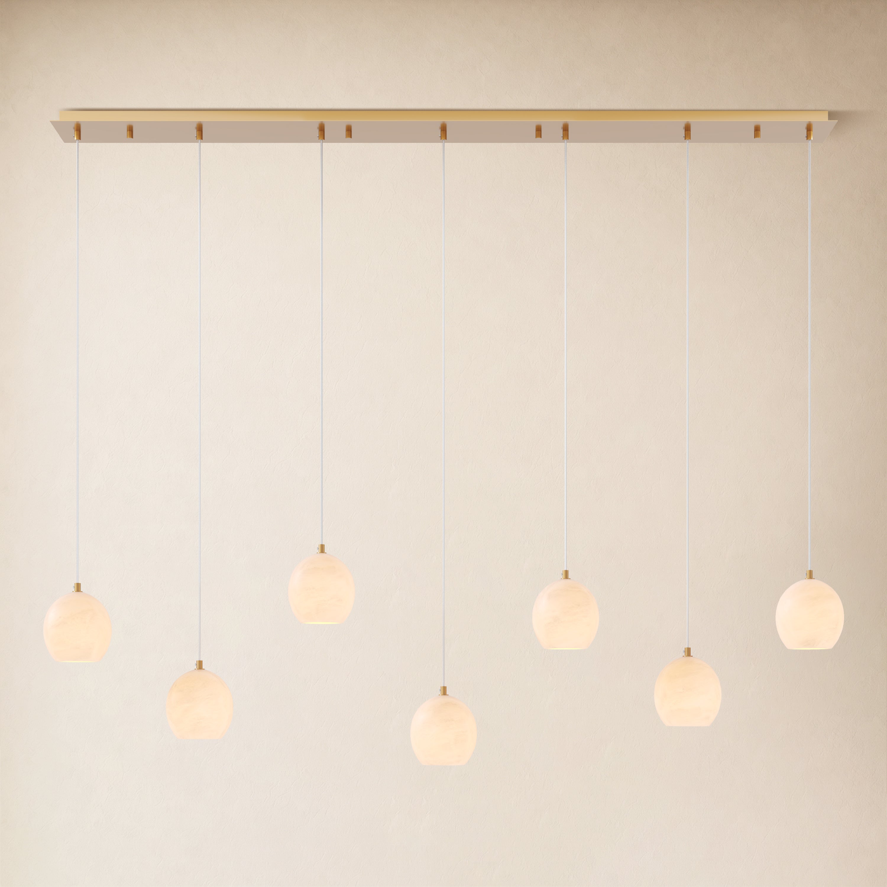 Quorvyn Resin Globe Linear Chandelier 
