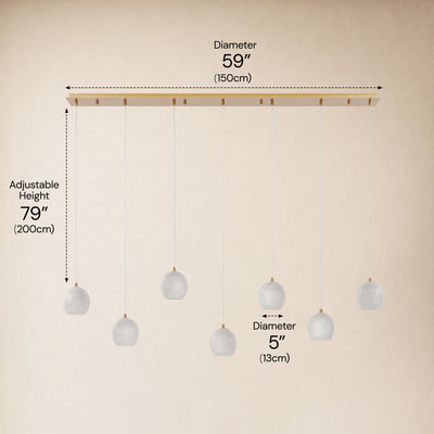 Quorvyn Resin Globe Linear Chandelier 
