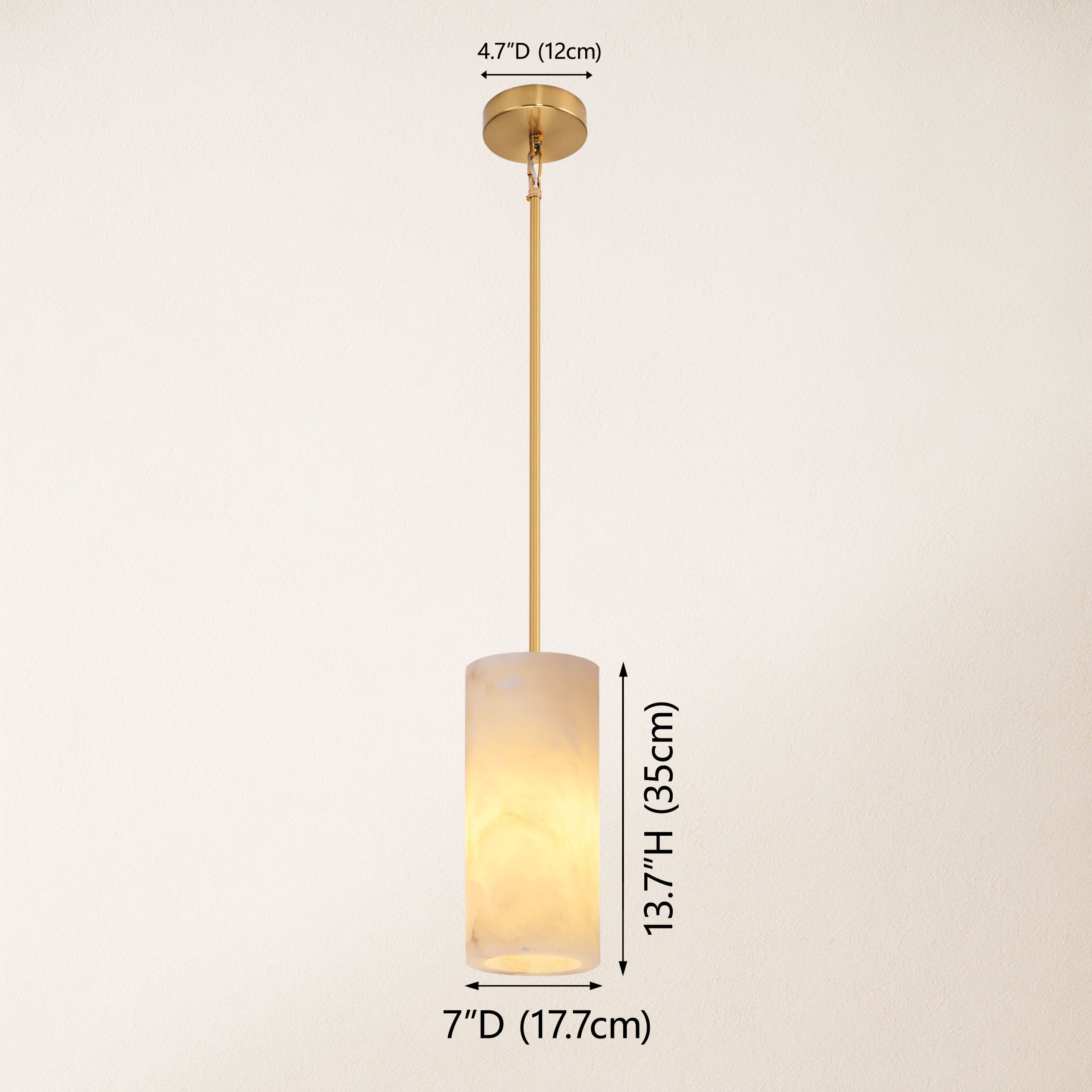Arlo Alabaster Pendant Lights 17.7cm D