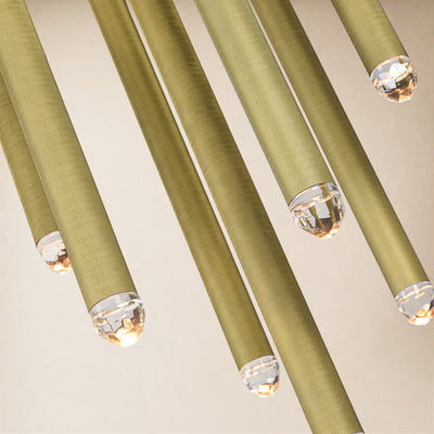 Lyrion Crystal Cylinder Round Chandelier 18.1"D 