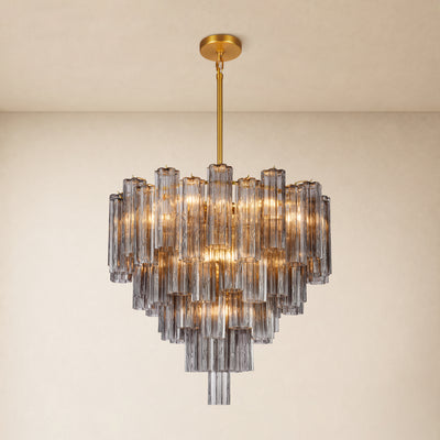 Dawel Glass Tiered Round Chandelier 30"D