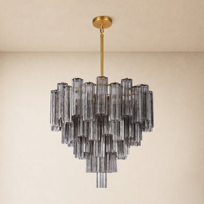 Dawel Glass Tiered Round Chandelier 30"D