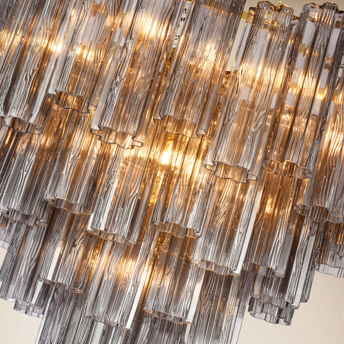 Dawel Glass Tiered Round Chandelier 30"D