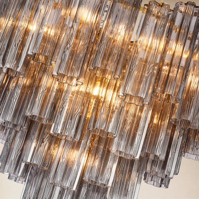 Dawel Glass Tiered Round Chandelier 30"D