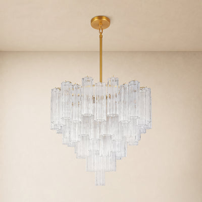 Dawel Glass Tiered Round Chandelier 30"D