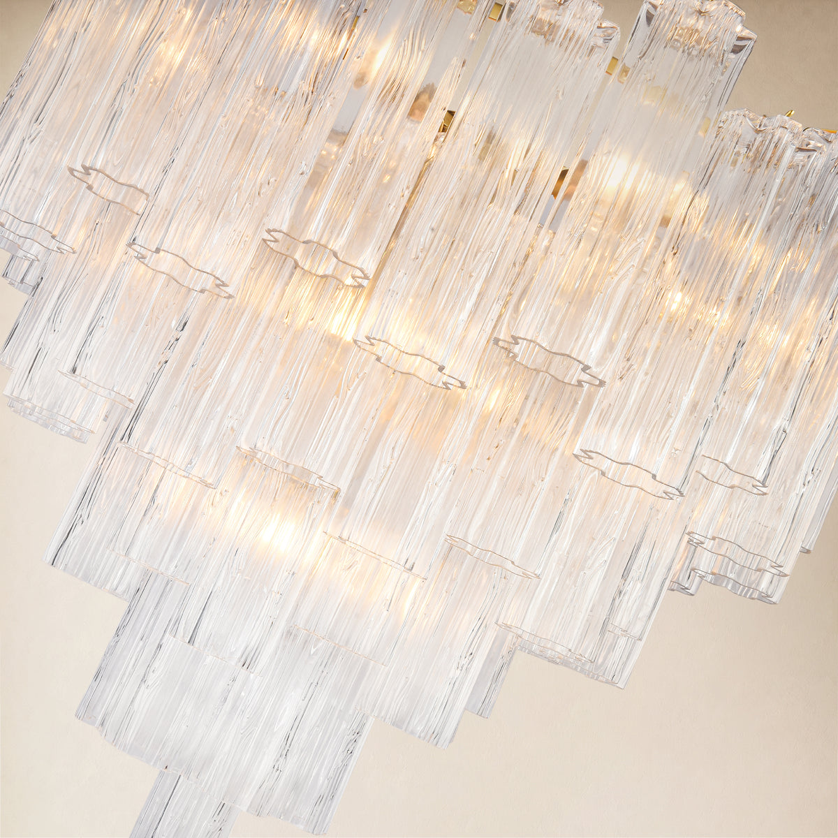 Dawel Glass Tiered Round Chandelier 30"D