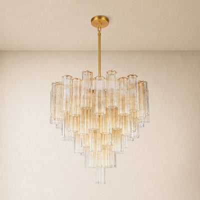 Dawel Glass Tiered Round Chandelier 30"D