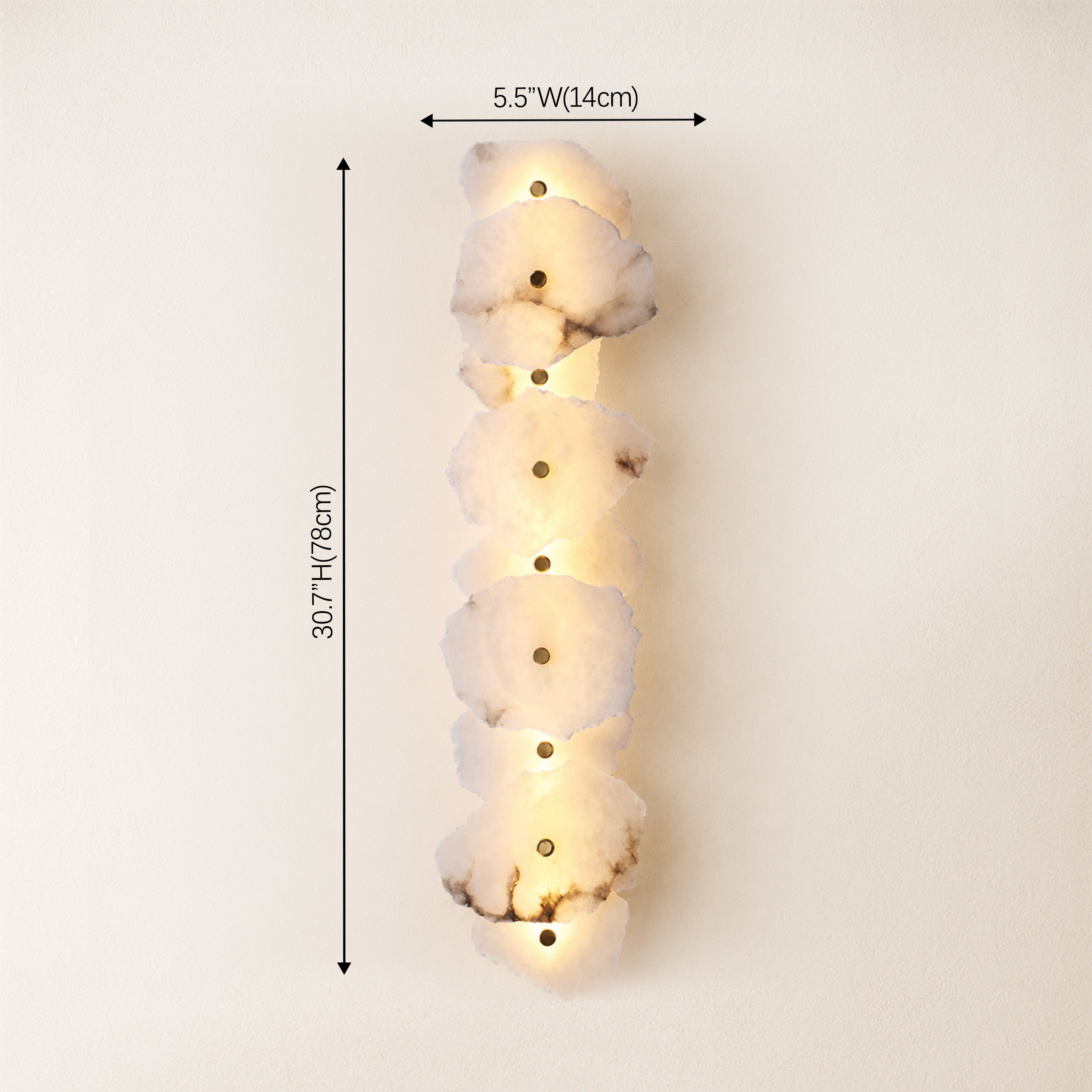 Arscelia Alabaster Linear Wall Sconce