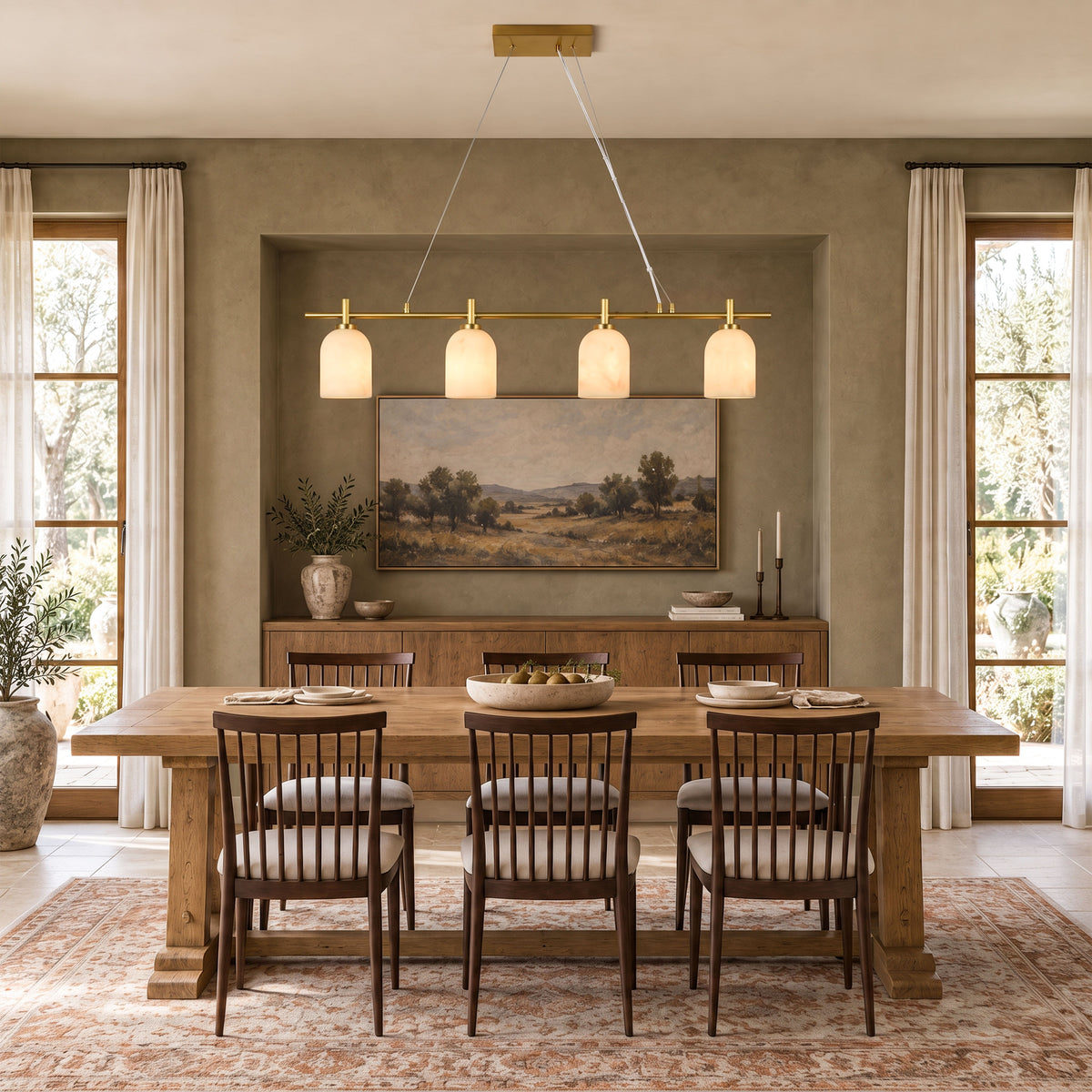 Axis Resin Linear Chandelier 43"D