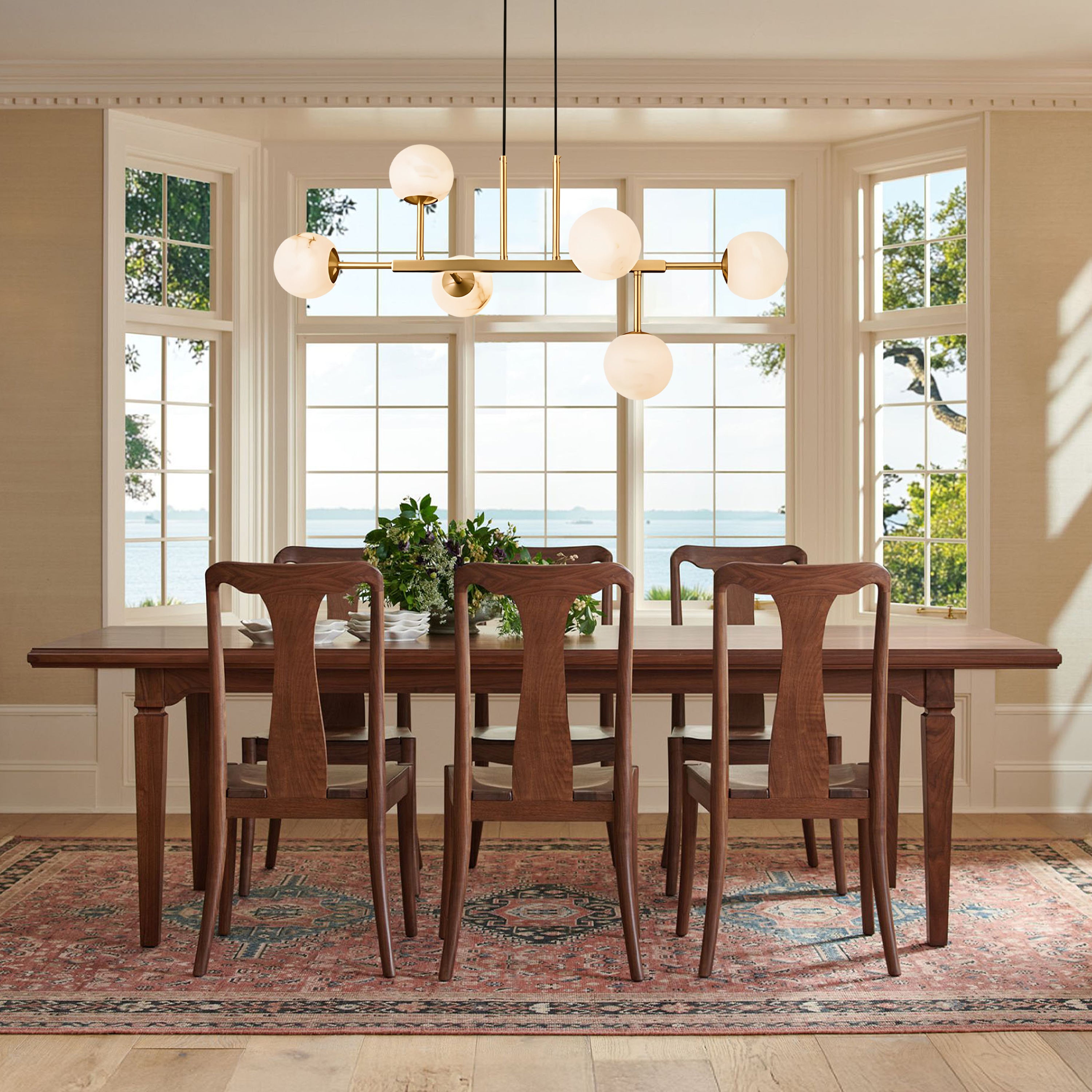 Velorium Alabaster Linear Chandelier