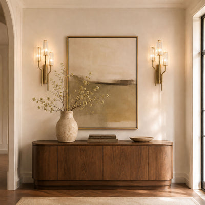 Zylia Crystal Cascading Wall Sconce