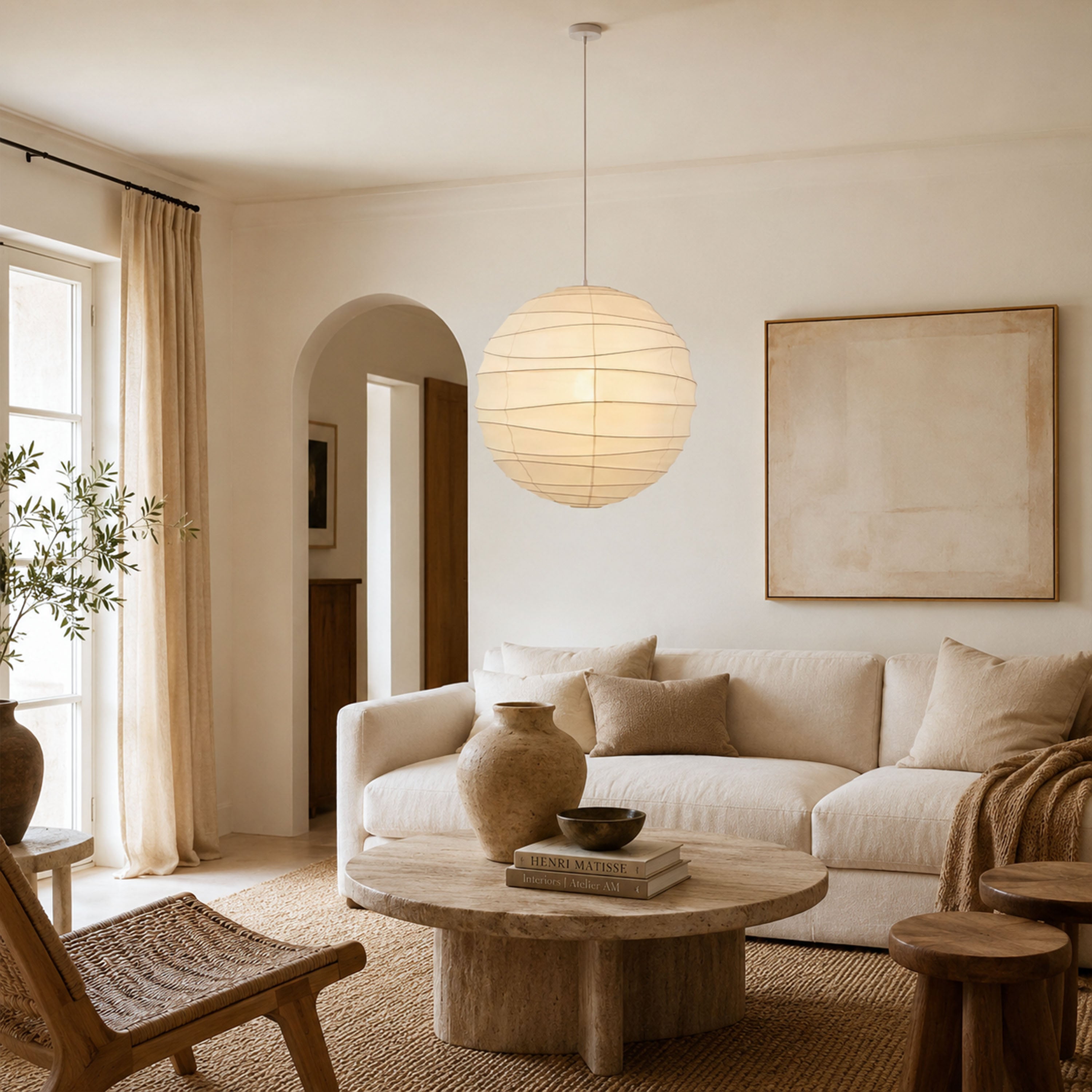 Hikari Paper Ball Pendant Lamp