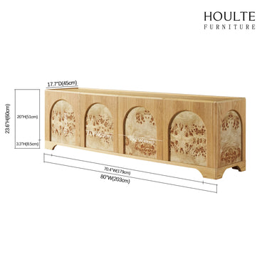 Aurora Oak Coffee Table and Media Console Set