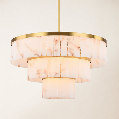 Solmare Alabaster Round Chandelier 86cm
