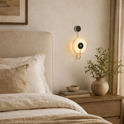 Nyxora Marble Disc Wall Sconce