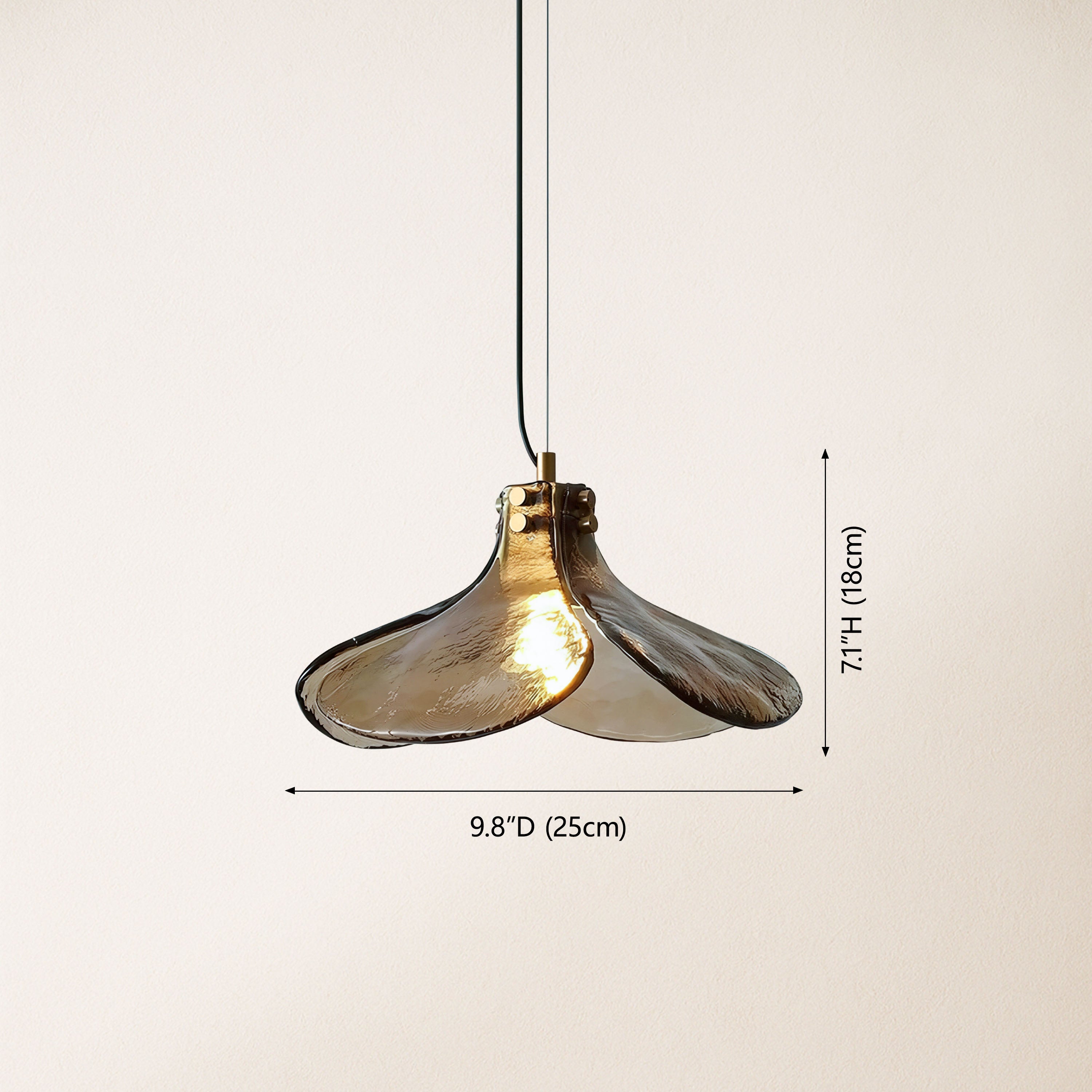 Eora Amber Glass Pendant Light