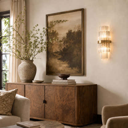 Oryana Crystal Icicle 2-Tier Wall Sconce 7.9"