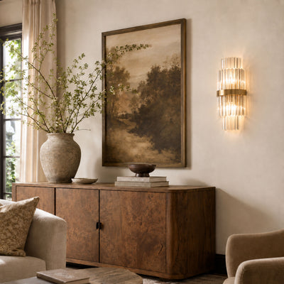 Oryana Crystal Icicle 2-Tier Wall Sconce 7.9"