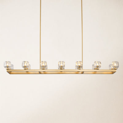 Vellum Rectangular Chandelier 68"W