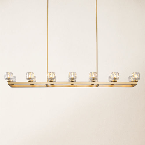 Vellum Rectangular Chandelier 173cm L