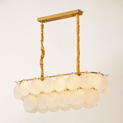 Marivelle Luxury Shell Glass Chandelier