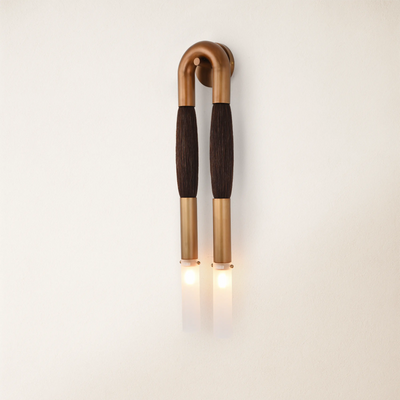 Horsehair Solid Brass Wall Sconce 30''H