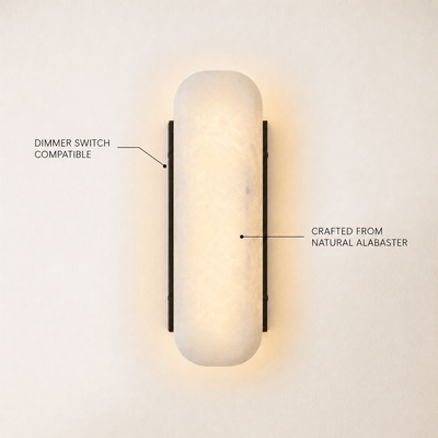 Valora Alabaster Capsule Wall Sconce