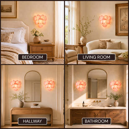 Auralis Pink Glass Disc Wall Sconce 15"W