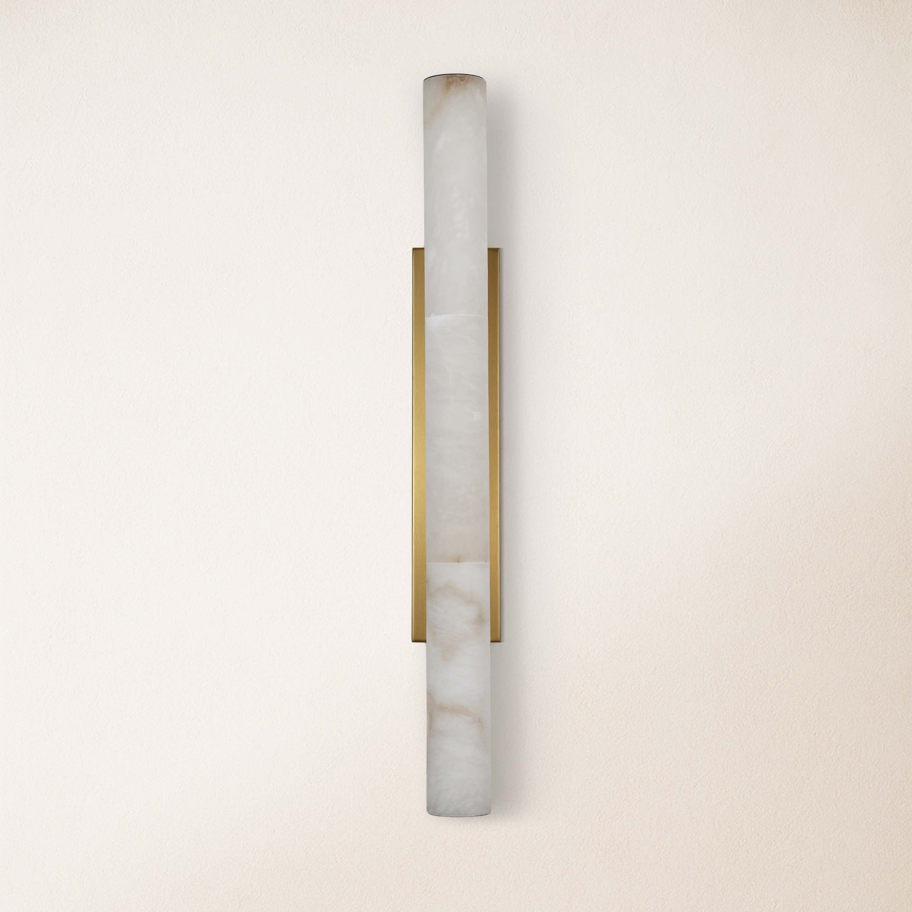Sylvia Palladian Alabaster Wall Sconce 91cm H