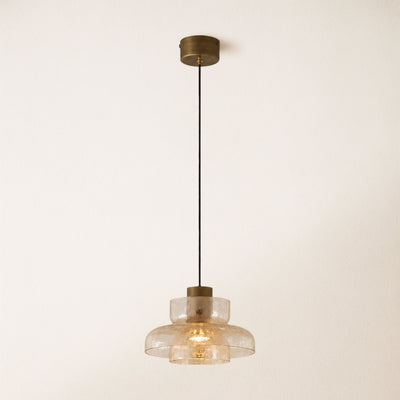 Zendria Crackle Glass Pendant Light