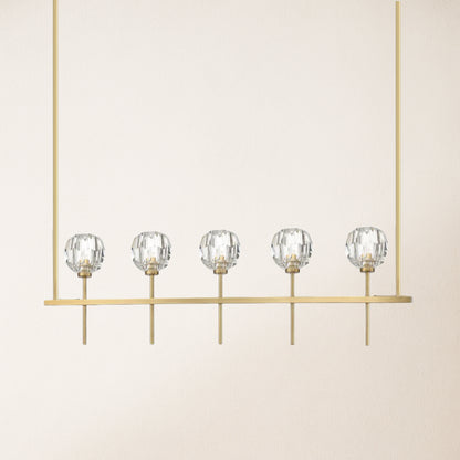 Parisian Crystal Linear Chandelier 117 cm L