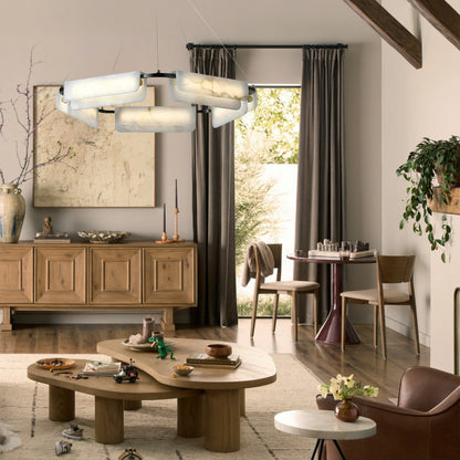Deli Alabaster Chandelier 80cm D