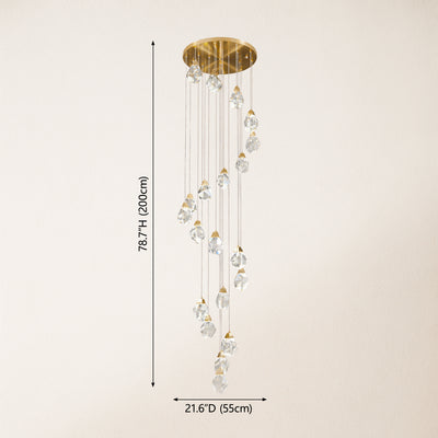 Aurelium Crystal Staircase Round Chandelier