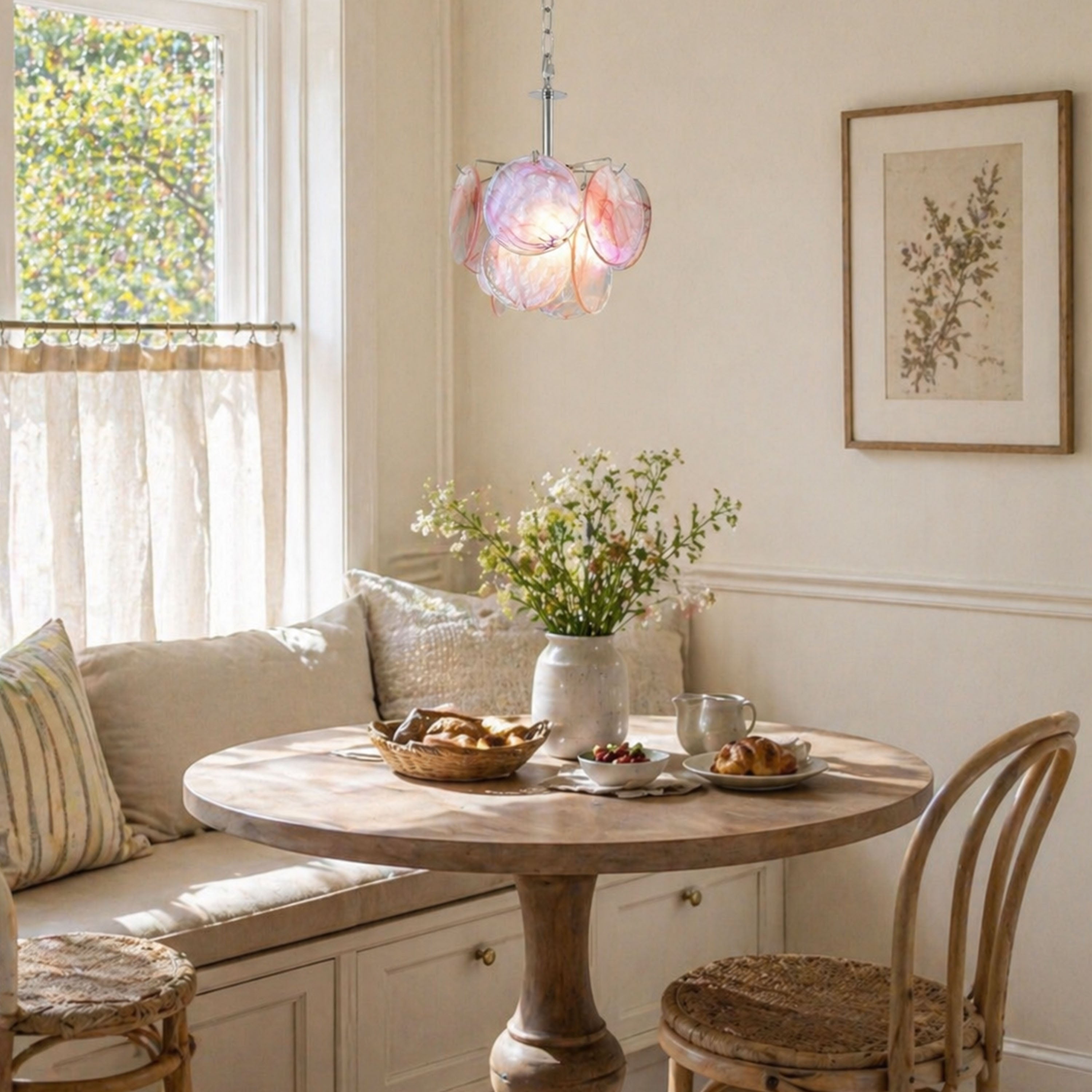Murello Murano Disc Glass Round Chandelier