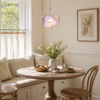 Murello Murano Disc Glass Round Chandelier