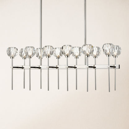 Parisian Crystal Double Linear Chandelier 122 cm L