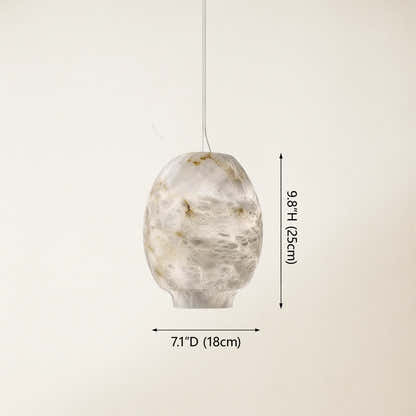Dadaly Alabaster Lantern Small Art Round Pendant 17.8 cm W