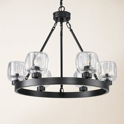 Vellum Round Chandelier 61cm D