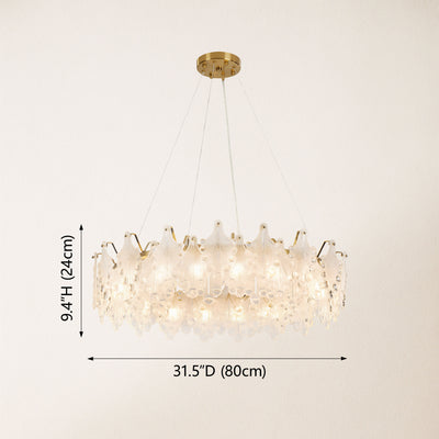Veliora Layered Glass Chandelier