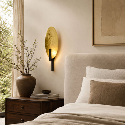 Solveta Metal Hammered Oval Wall Sconce