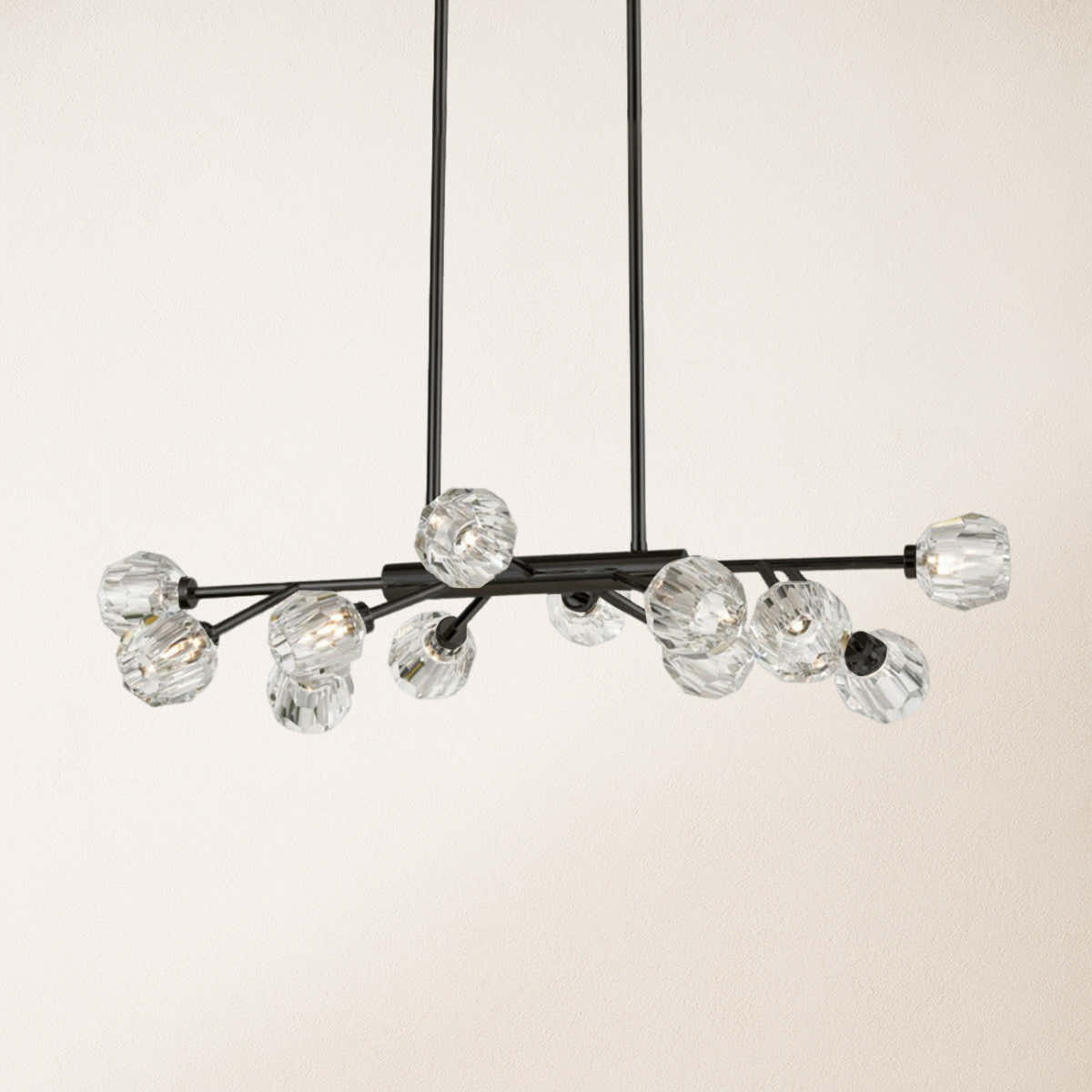 Parisian Crystal Linear Chandelier 122 cm L